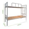 Cama Litera Estándar Shuangwei Engrosada con Armario de Limpieza, Litera Superior e Inferior, Cama de Hierro, Casillero con Cerradura, Combinación de Mesa de Estudio y Silla