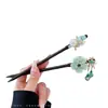 Horquilla de borla para mujer, horquilla de ébano negro de alta gama, horquilla estilo antiguo para Hanfu, horquilla de madera estilo chino nuevo, accesorio para el cabello