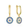 Nuevos pendientes de hebilla de oreja de diamante Ojo del Diablo de plata de ley 925 de lujo ligero de nicho Venta caliente europea y americana Joyería de personalidad Super Brillante