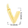 Accesorios de Joyería con Circonita Micro-Pavimentada, 26 Letras Brillantes, Baño de Oro Real de 18 Quilates, Collar, Accesorios de Colgante Pequeño