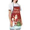 Nuevos delantales transfronterizos con temática navideña, impermeables y a prueba de aceite, regalos navideños decorativos creativos y divertidos, disponibles para comprar a partir de una pieza