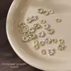 Nuevos Accesorios para Uñas de Corona Navideña de Perlas de Aleación, Anillo Hueco de Pentagrama, Piezas Decorativas de Pedrería para Uñas, Venta al por Mayor