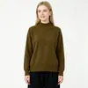 Comercio Electrónico Transfronterizo de Amazon Marca de Moda MAX Auténtico Mismo Estilo Color Sólido Cuello Medio Cuello Redondo Corte Holgado Suéter Tejido Mujer