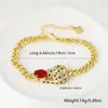 Distrito Lu Corrente de Hip Hop Europeia e Americana Pulseira de Corrente Personalidade de Nicho Exagerada Vento Frio Cauda de Leopardo Pulseira Atacado