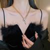 Collar de cadena de serpiente con incrustaciones de diamantes exagerados, estilo europeo y americano, personalizado, estilo hip-hop, elegante y de alta calidad, con clavícula metálica para mujer.
