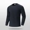 Sudadera Deportiva de Manga Larga con Cuello Redondo para Hombre, Secado Rápido, Transpirable, para Exteriores, Fitness, Running, Top Casual