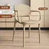 Respaldo de Silla de Comedor Nuevo Ratán Plástico Silla Engrosada Hogar Apilable Taburete Apilable Restaurante de Alta Gama Banco Comercial
