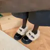 Primer Encuentro Temporada 2025: Mocasines Súper Elegantes para Personas Menudas, Suela Gruesa con Hebilla de Cinturón, Zapatos de Cuero Estilo Británico, Engrosados con Terciopelo, Negro