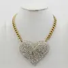 Collar de comercio exterior, collar vintage europeo y americano de calidad, aleación llena de diamantes, collar de mujer con cadena de clavícula, fabricante