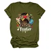 Amazon eBay sitio independiente moda casual mujer vida de maestra camiseta redonda manga corta