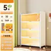 Librero de acero con puertas a prueba de polvo, gabinete de almacenamiento, librero de hierro para niños, estantería para sala de estar y dormitorio, gabinete de almacenamiento, vitrina