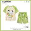 Pijama Infantil Verão Imitação de Algodão Calça Curta Meninos e Meninas Bebê Roupas de Ar Condicionado Crianças Maiores Pijama Pai e Filho para Casa