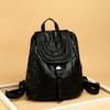 Mochila Tejida Transfronteriza 2024 Tendencia Estilo Coreano Gran Capacidad Bolsa de Viaje Moda Casual Esposa Mochila de Cuero Suave