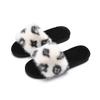 Pantuflas Maomao cálidas de moda transfronteriza de comercio exterior para mujer, otoño e invierno 2023, pantuflas abiertas de algodón con estampado para el hogar