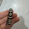 Jade Barato Vintage Bolas Negras y Blancas Antiguas Ágata Lizi Ágata Antiguo del Tíbet Bolas Cilíndricas Bolas Sueltas Lote a Granel