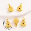 Colgante Pequeño Tradicional Chapado en Oro de Alta Retención de Color de Paz y Prosperidad Accesorio para Pulsera Collar DIY