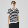 Camisa Polo Rayada de Color Contrastante para Hombre APO Camiseta de Manga Corta Verano para Hombre Ajuste Delgado Cuello Solapa Marca de Moda Chaqueta Interior de Punto