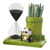 Portalápices Reloj de Arena Panda, Papelería de Alto Valor para Estudiantes, Caja de Almacenamiento de Gran Capacidad, Adorno Decorativo de Escritorio de Dibujos Animados, Regalo