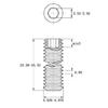 Tornillo de cabeza hexagonal de acero inoxidable 304 con extremo plano y cabeza plana DIN913, tornillo sin cabeza, M3-M10