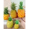 Modelo de piña real, fruta artificial, piña de plástico, piña con peso, reconocimiento de objetos para jardín de infantes, decoración de puesto de frutas de hotel.