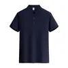Camisa Polo de Algodón Puro para Hombre Estampado Personalizado Bordado Logo Manga Corta t Venta Caliente Transfronteriza Polo Elegante para Hombre