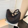 Bolso bandolera de hombro único de color sólido fresco, moderno y elegante, 2024 Verano Nuevo, Bolso dumpling versátil para mujer, Modelo nuevo 2024