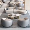 Oficina de Ventas Negociación Sofá Curvo Vestíbulo de Hotel Club VIP Zona de Descanso Sofá de Recepción Combinación con Mesa de Café