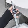 Para Apple Watch iwatch10 Generación Mezclilla Cuero Genuino Hebilla de Acero Inoxidable Mujer 44mm 41mm 45 mm49mmSE