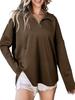 Sudadera con cuello de solapa transfronteriza europea y americana 2026 Otoño e Invierno Unisex Moda Estilo Callejero Holgada con Cremallera y Cuello de Solapa Larga