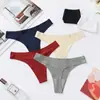 Ropa interior de mujer de comercio exterior sexy transparente seda hielo cintura baja sin costuras bragas de mujer tanga