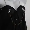 Corrente de Peito Personalizada Europeia e Americana Cruzada Olho de Diabo Corrente para o Corpo Feminina Moda Simples Franja Corrente Corporal Corrente de Peito Corrente de Peito