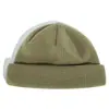 Sombrero de Melón de Color Sólido Japonés Todo Fósforo Moda Callejera Marca Sombrero de Lana Coreano Hip Hop para Hombres y Mujeres Sombrero para el Frío Sombrero de Punto de Otoño e Invierno
