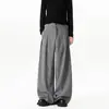 Pantalones Casuales de Primavera y Otoño para Hombre Tendencia Pierna Recta Pierna Ancha Diseño de Pantalones de Traje Nicho Caída Estilo Old Money Relajado Retro Rayas Marca