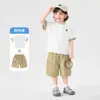 Conjunto de Verão 2026 Roupas Infantis Menino Estilo Europeu Camiseta de Manga Curta e Shorts Esportivo Conjunto de Duas Peças para Bebês