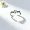 Anillo Abierto de Cobre Chapado Color 18K Zirconia Conserva Color de Venta Caliente Transfronterizo para Mujer, Joyería de Anillo Versátil Simple de Moda al por Mayor