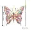 Decoración de Coche Plana de Acrílico con Mariposa de Cristal Colorida de Navidad Transfronteriza Colgante para Espejo Retrovisor Colgante para Bolso