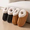 Zapatos de Algodón Cálidos, Resistentes al Desgaste, con Puntera y Talón Cubiertos de Piel, para Hombre y Mujer, Pareja, para Interiores, Suelo de Madera