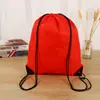 Bolsa de poliéster com bolso em destaque Pano Oxford Nylon de maratona Cordão Mochila Armazenamento Bolsa promocional Bolsa tutorial Logo da bolsa