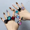 Venta Caliente Transfronteriza Joyería de Anillo Transparente Joyería Personalizada Wholesale Nicho Geométrico Redondo Cuadrado Anillo de Resina