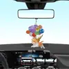 Gato y Perro de Globo Coloridos Decoración Animal Colgante para Espejo Retrovisor de Coche Colgante Plano Llavero de Mochila Accesorios Colgante