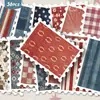 36 Peças de Adesivos de Carimbo Paisley Estilo Americano Retrô, Estilo Xadrez Ocidental Adesivos de Decoração para Diário DIY Atacado