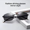 Gafas de Sol Metálicas con Borde Recortado de Cristal Gafas de Sol de Moda