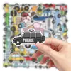 50 piezas de pegatinas de tráfico de dibujos animados material creativo para cuenta manual pegatinas para niños decoración DIY hecha a mano para equipaje