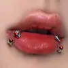 Anel de Lábio Garra de Dragão Aço Inoxidável Anel de Osso da Orelha Bola de Zircônia Anel Ferradura Decoração de Lábio Aço Titânio 4 Cores Atacado Transfronteiriço Joias de Piercing