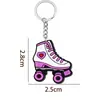 Patines Rosas Barbie Accesorios Transfronterizos Llavero de Dibujos Animados Llavero de Goma Blanda de PVC Colgante para Bolso Pequeño Regalo