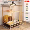 Jaula para Gatos No Ocupa Espacio Especial para Gatos Hogar Interior Nido para Gatos Casa para Gatos con Inodoro Integrado Espacio Libre Súper Grande