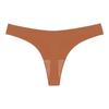 Calcinhas Fio Dental Sem Costura Europeias e Americanas para Mulheres, Peça Única de Cintura Baixa Cor Sólida T-String, Roupa Íntima Feminina Sexy de Seda Gelada, Pode Ser Cortada Conforme Desejado