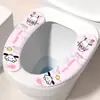 Almofada Fina de Assento Sanitário Desenho Animado Tipo Adesivo Doméstico Lavável Sem Marcas Eletrostática Capa de Assento Sanitário Pad