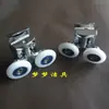 Roda de Polia Suspensa para Box de Banheiro de Aço Inoxidável Roda de Estilo Antigo Roda de Liga Dupla de Salto Polia de Banheiro Roda de Rolamento para Chuveiro