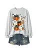 Amazon eBay estación independiente moda divertida versátil mujer fantasma calabaza murciélago lazo sudadera transfronterizo